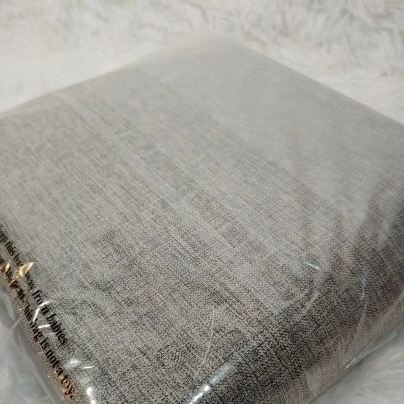 2x Clean Window Heathered Texture 50x84in Anti-Dust Curtain Grey Tab Panel NEW - Picture 3 of 5